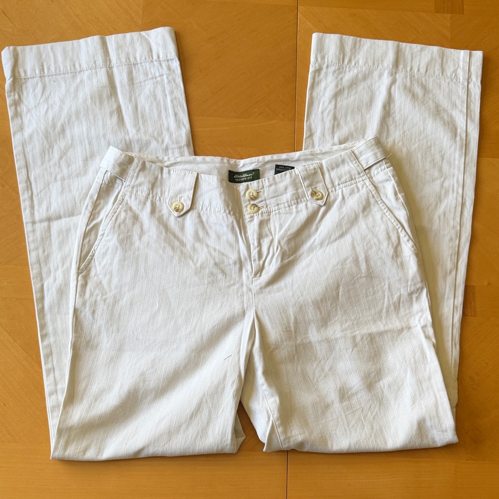 Eddie Bauer Cream Wide Leg Pants